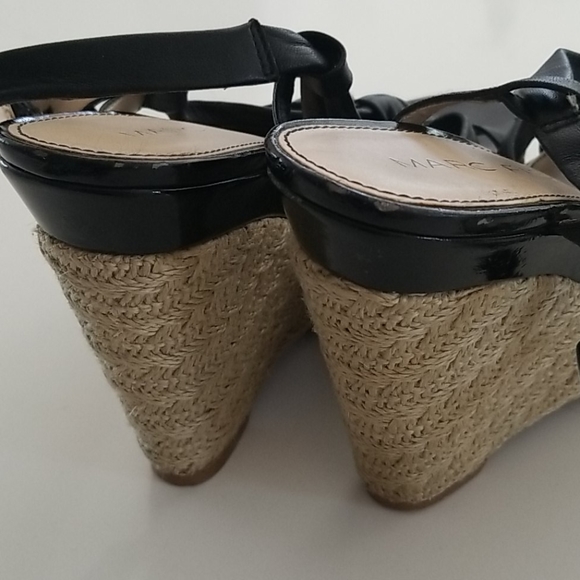 Leather Patent Espadrille Wedges - Picture 7 of 7